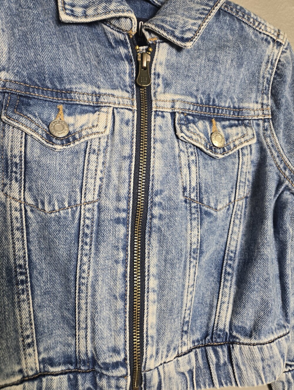 Gap Fall 2024 Iconic Bomber Denim Jacket Size 5 - Picture 4 of 14